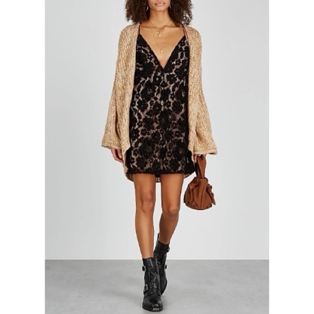 NWT Free People Dangerous Love Mini Dress in Black - Picture 4 of 8